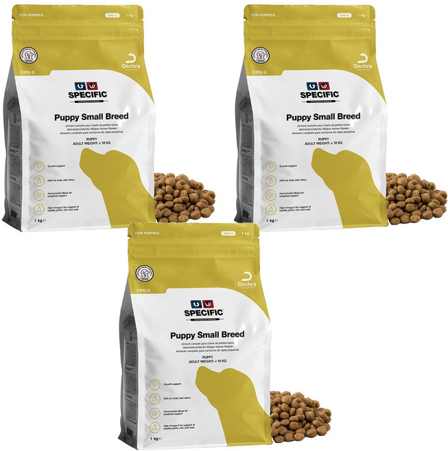 스페시픽 퍼피 건식사료, 해산물, 1kg, 3개