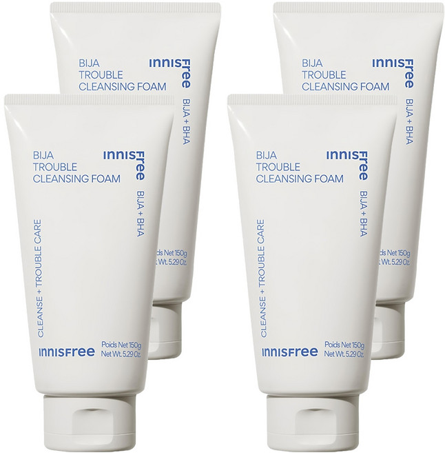 INNISFREE 台灣公司貨 香榧鬥荳潔面乳, 150g, 4條