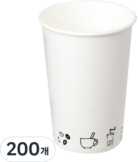 더빈썸 드로잉 종이컵 240ml, 200개입, 1개