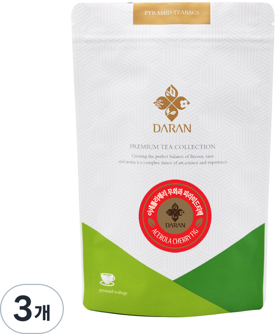 다란 아세롤라체리 무화과 홍차, 1.5g, 15개입, 3개