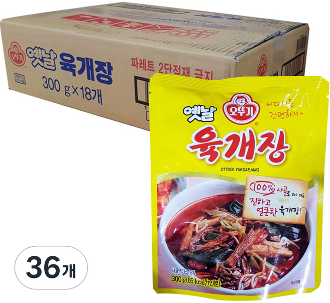 오뚜기옛날 육개장, 300g, 36개