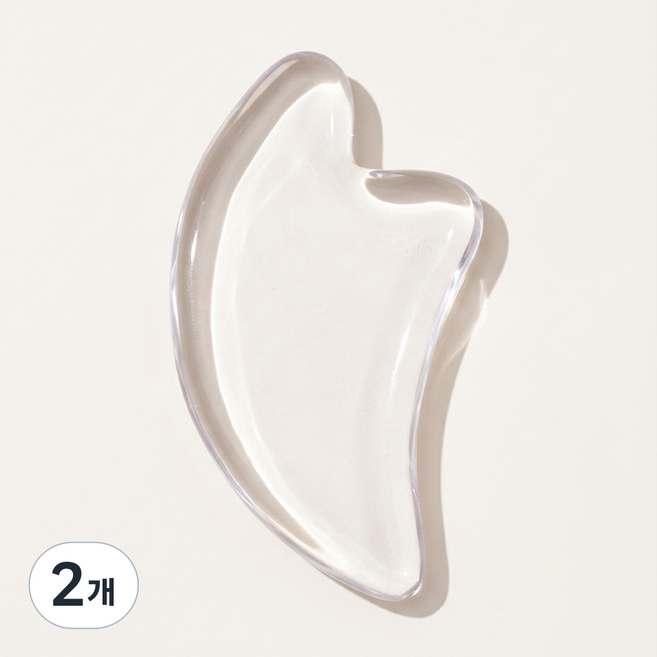 데이바이딥 전신 두피 페이스 경락 괄사 마사지기, 투명, 2개