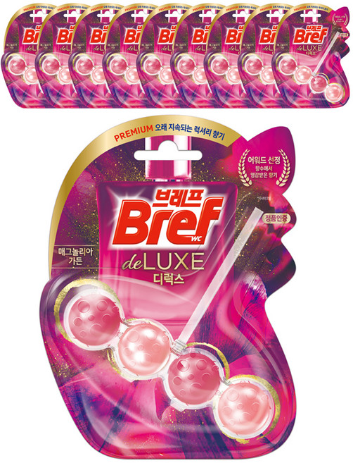 브레프 디럭스 변기세정제 매그놀리아 가든, 50g, 10개