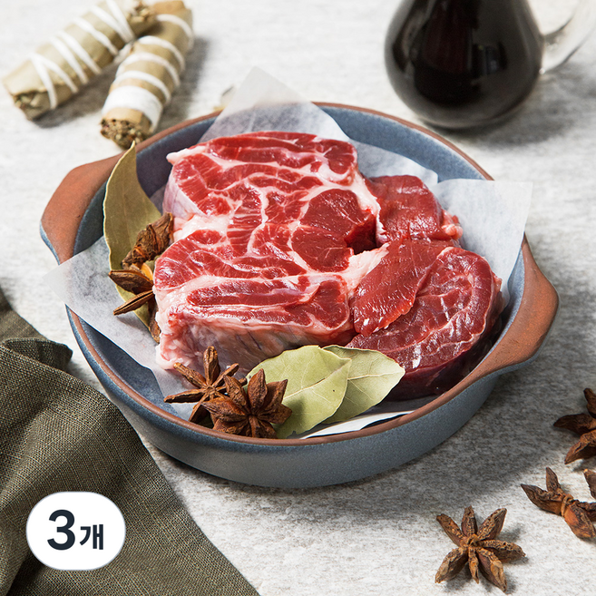 건화 한우 1+ 등급 사태 (냉장), 300g, 3개