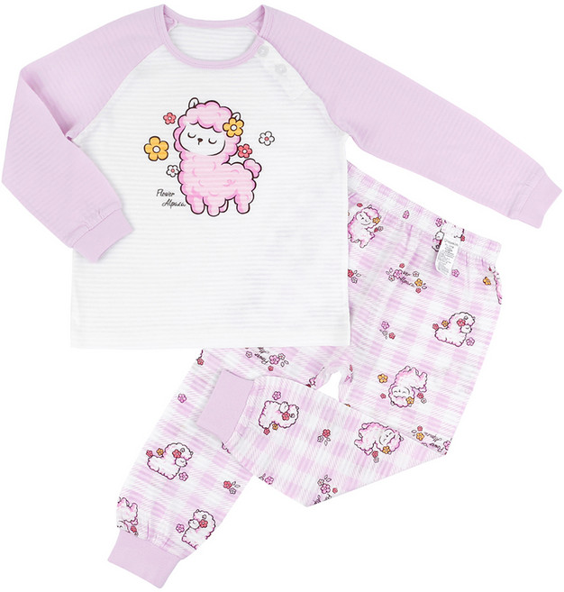 Maykids 花朵羊駝九分變色家居服上下套裝