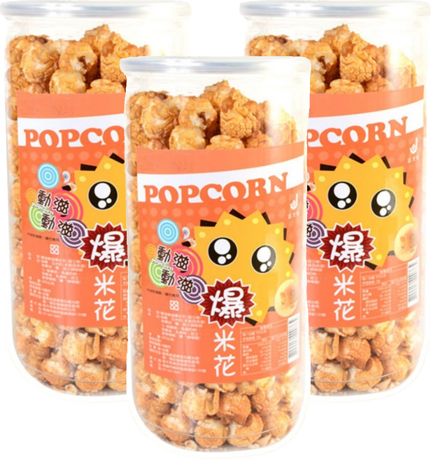 JIN TA YEOU 金大有 動滋動滋爆米花 起司味, 200g, 3罐