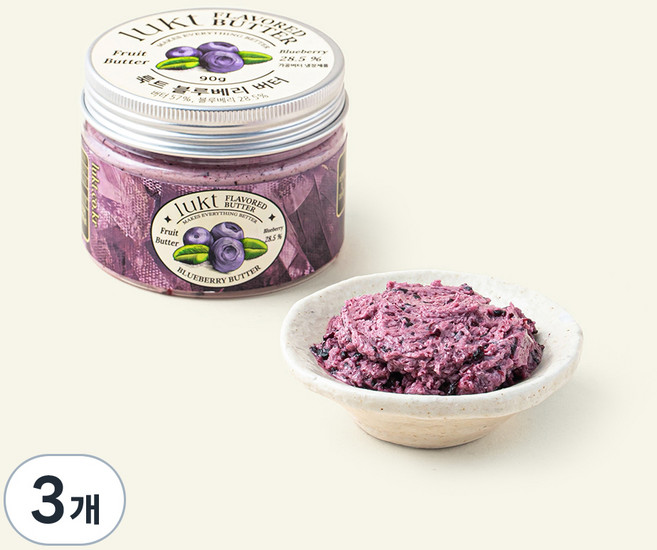 룩트 블루베리 버터, 90g, 3개
