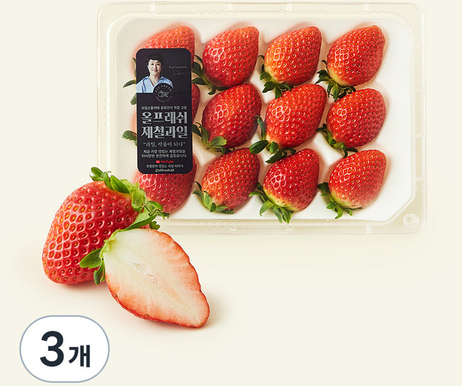 올프레쉬 GAP 인증 한단 금실딸기 대과, 330g, 3개