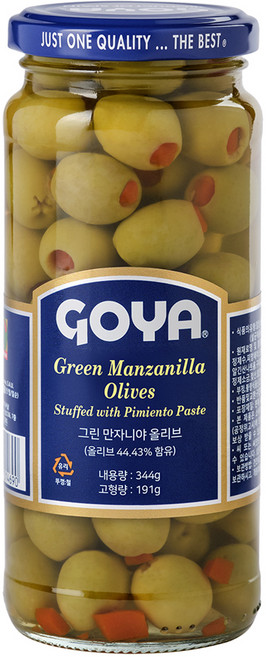고야 그린 만자니야 올리브 절임, 1개, 344g