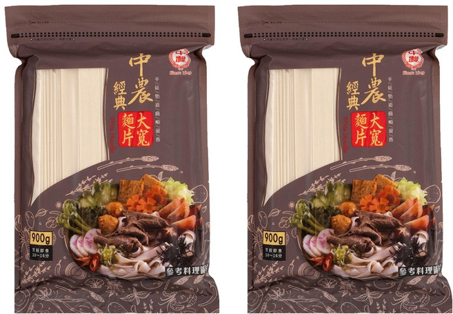 中農粉絲 經典大寬麵片, 900g, 2包