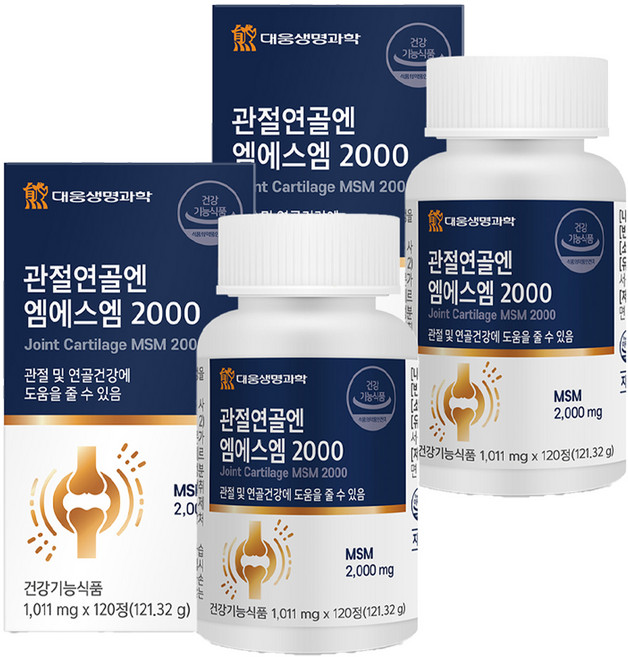 DAEWOONG LIFE SCIENCE MSM 2000補充錠, 120顆, 2個