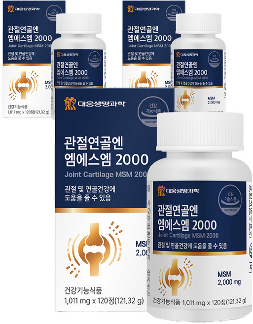 DAEWOONG LIFE SCIENCE MSM 2000補充錠, 120顆, 3個