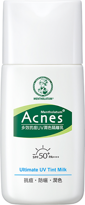 MENTHOLATUM 曼秀雷敦 Acnes 台灣公司貨 多效抗痘UV潤色隔離乳 SPF50+ PA++++, 30g, 1瓶