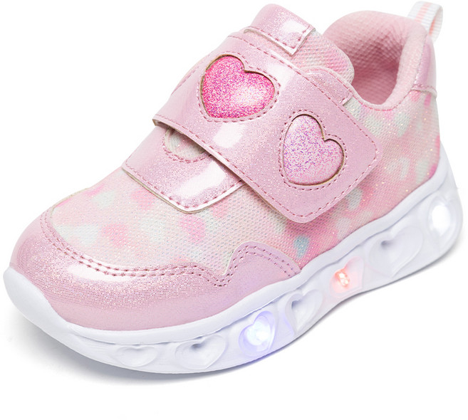 라스텔라 아동용 하트샤베트 LED 라이팅 스니커즈