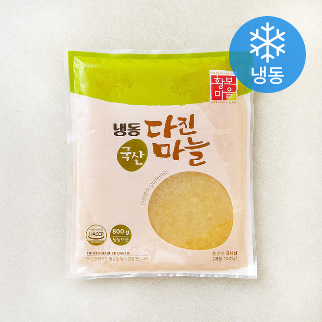 황보마을 국내산 다진마늘 (냉동), 1개, 800g