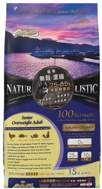 LV PRIME BLUE 藍帶 體重控制熟齡犬 無榖濃縮天然狗糧, 1袋