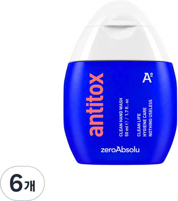안티톡스 클린 핸드워시, 50ml, 6개