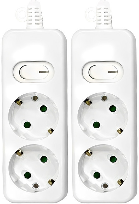 다조아 안전 스위치 멀티탭 2구, 3m, 2개