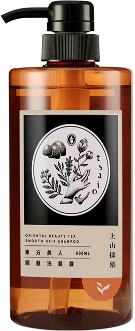 tsaio 上山採藥 東方美人順髮洗髮露 添加薄荷精油 舒緩頭皮, 600ml, 1瓶