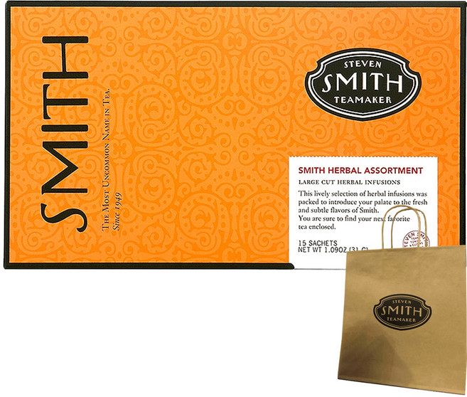 스티븐스미스티메이커 스미스 허브 어소트먼트 15p 세트 + 쇼핑백, 부케 1.8g x 5p + 페퍼민트 1.5g x 5p + 메도우 1.6g x 5p, 1세트