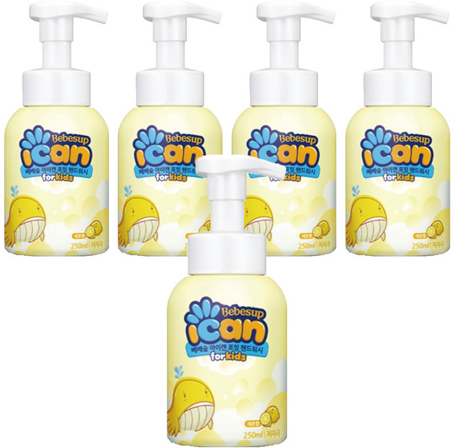 아이캔 베베숲 포밍 핸드워시 레몬향, 250ml, 5개