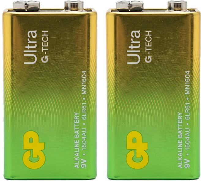 GP Batteries 超霸 Ultra鹼性電池 9V, 1入, 2顆