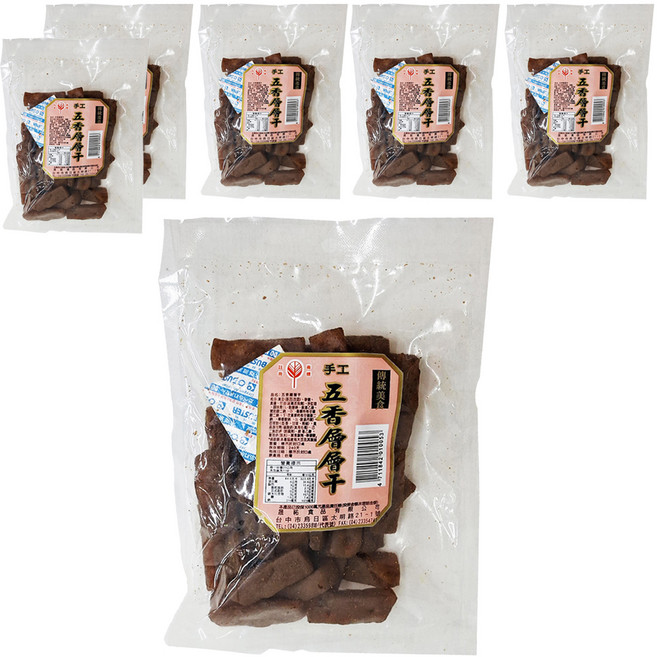 四乘六 五香層層干, 220g, 6包