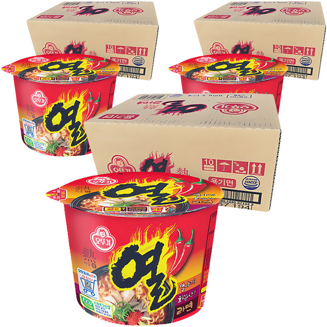 오뚜기 열라면 용기 105g, 36개
