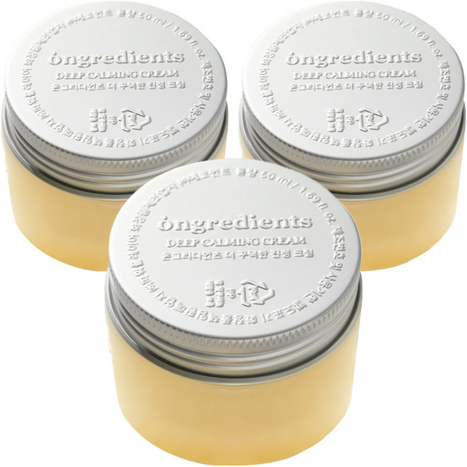 온그리디언츠 더 꾸덕한 진정 크림, 50ml, 3개