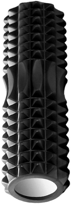 瑜珈按摩滾筒 加長月牙款, 黑色, 1個