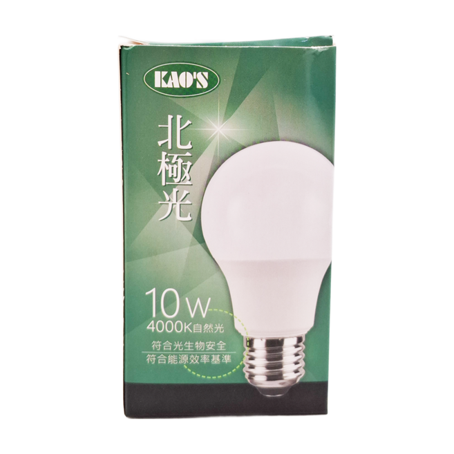 KAO'S 高氏 北極光球泡 光生物安全檢驗合格 三色溫 無藍光危害 10W, 自然光, 1個