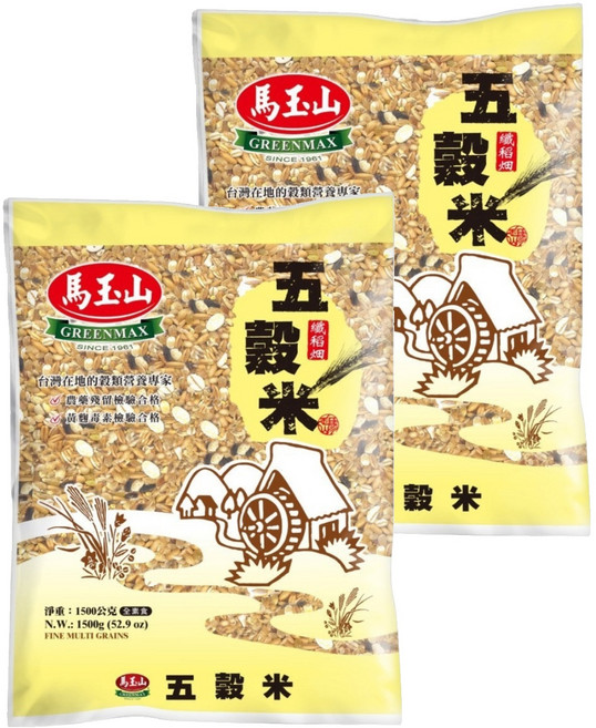 馬玉山 五穀米, 1.5kg, 2包