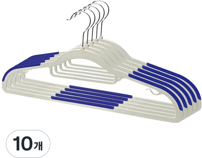 월드크린 투톤 논슬립 회전형 옷걸이, 네이비, 10개