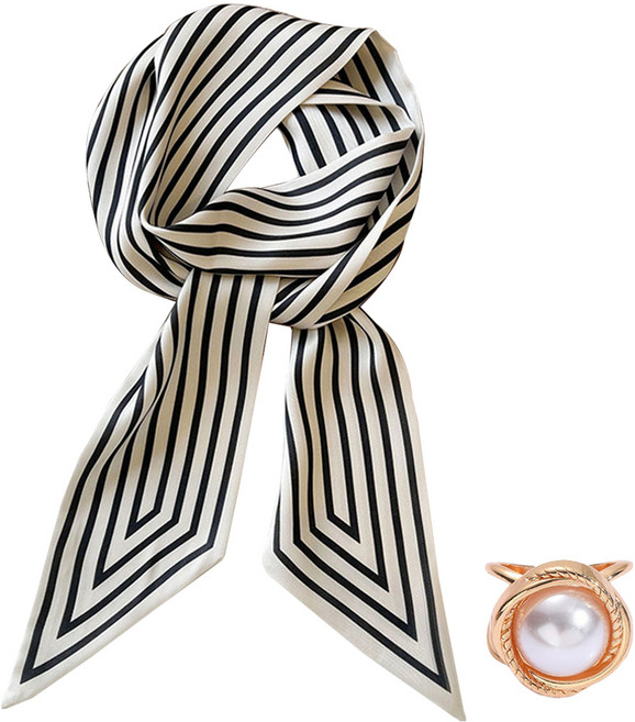 페이퍼먼츠 스퀘어라인 방도 롱 스카프 + 스카프링 A 세트 12409