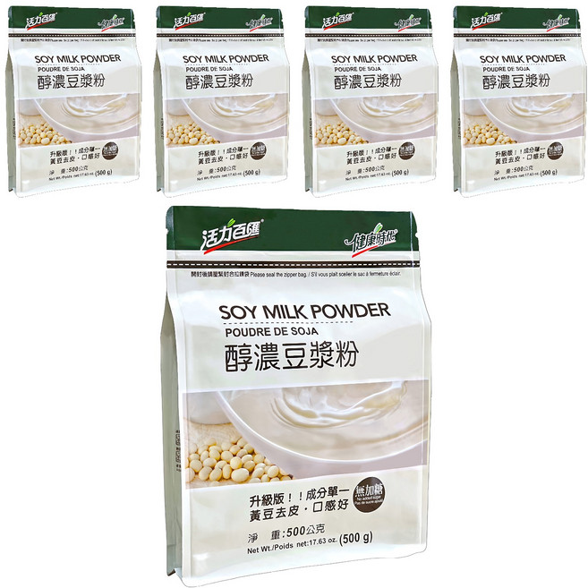 健康時代 醇濃豆漿粉, 500g, 5包