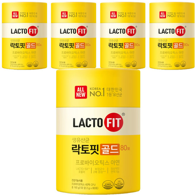 Chong Kun Dang 鍾根堂 LACTO-FIT Gold益生菌粉隨身包, 160g, 5個