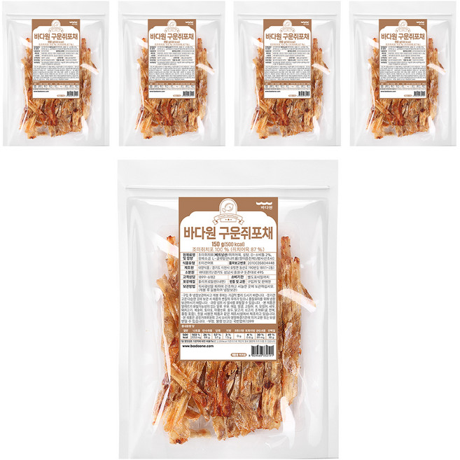 바다원 구운 쥐포채, 150g, 5개