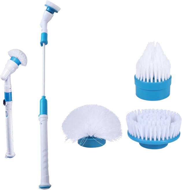 SingLife 無線強力電動清潔刷 類伸縮 靈活方便, 龍捲風第三代 白色 + 藍色, 1組
