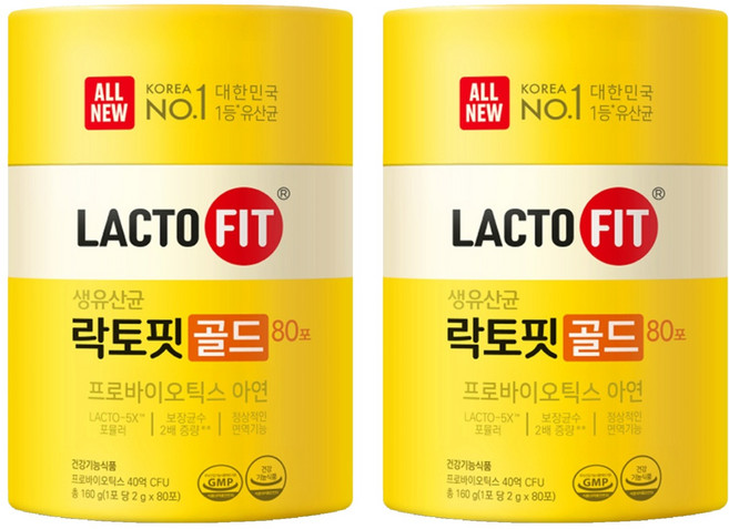 Chong Kun Dang 鍾根堂 LACTO-FIT Gold益生菌粉隨身包, 160g, 2個