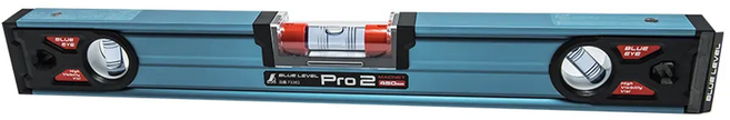 SHINWA 鶴龜 Pro2水平尺附磁 高精度水平尺 帶磁石水平尺 73382 藍色 450 x 56 x 26mm 380g, 1支