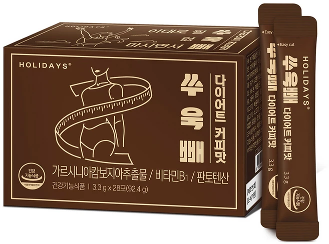 홀리데이즈 쑤욱빼 다이어트 커피맛 28포, 92.4g, 1개 - 쿠팡