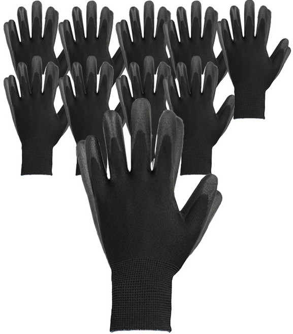 생활공식 방수코팅 다목적 장갑 좌우세트 M, 그린, 10세트