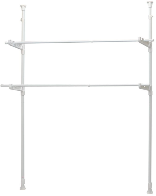 IRIS OHYAMA 愛麗思歐雅瑪 頂天立地窗框曬衣架 MW-260NR, 1個, 白色