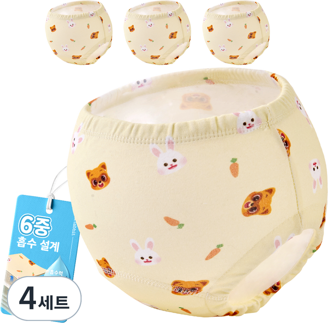 아띠래빗 유아용 순면 6중 배변훈련팬티, 로티 프렌즈, 16개