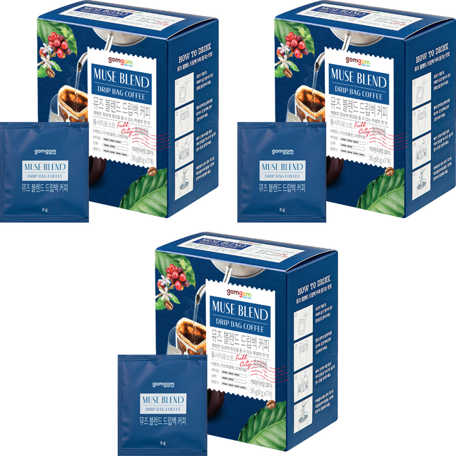 곰곰 뮤즈 블렌드 드립백 커피, 8g, 7개입, 3개