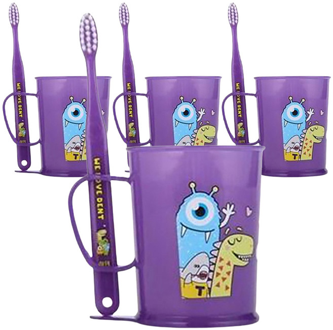 위덴 주니어 변덕쟁이 양치컵 세트 바이올렛, 4세트