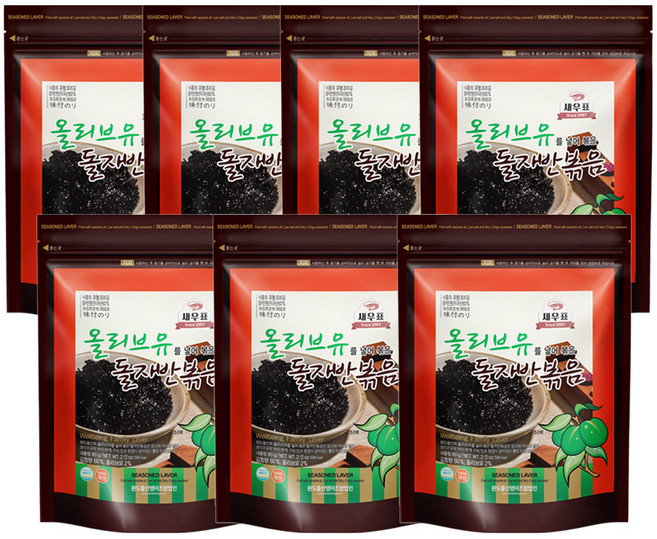 새우표 완도 올리브유 돌자반볶음, 60g, 7개