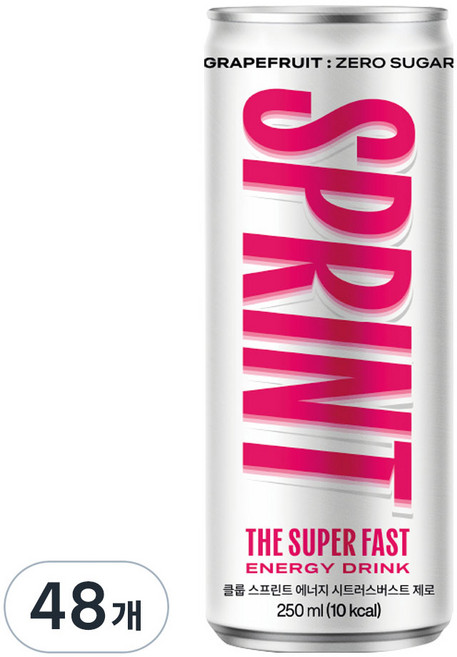 클룹 스프린트 에너지 드링크 시트러스버스트 제로, 48개입, 250ml