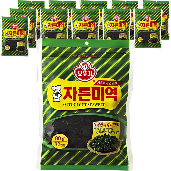 오뚜기옛날 자른미역, 80g, 12개