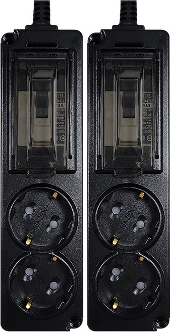 에코파워탭 국내 제조 고용량 배선차단용 멀티탭 2구 SGM-BJCB216A, 5m, 블랙, 2개